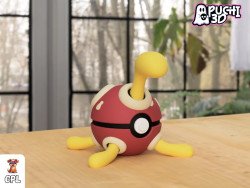 Pokebola Shuckle | Figura decorativa impresa en 3D