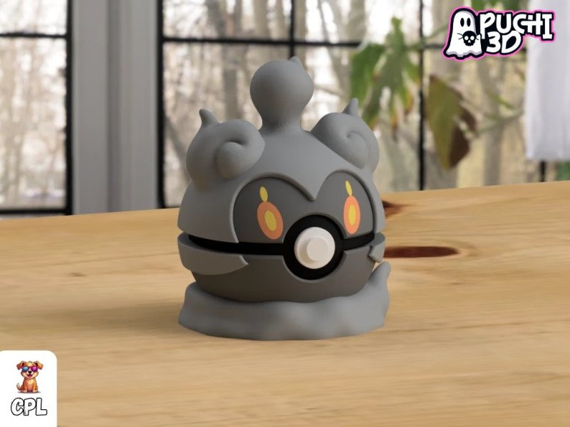 Pokebola Marshadow | Figura decorativa impresa en 3D