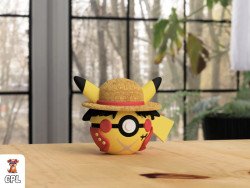 Pokebola Pikachu Monkey D. Luffy | Figura decorativa impresa en 3D