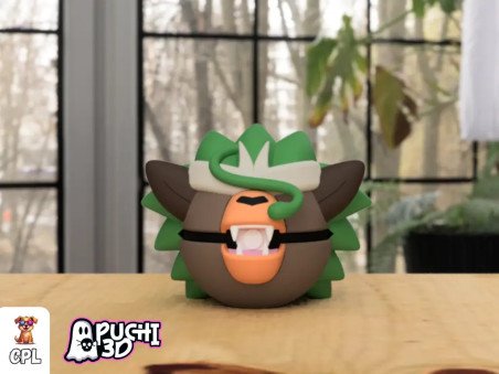 Pokebola Rillaboom | Figura decorativa impresa en 3D