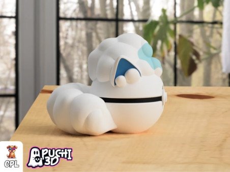 Pokebola Vulpix Alola | Figura decorativa impresa en 3D