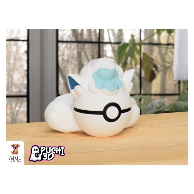 Pokebola Vulpix Alola | Figura decorativa impresa en 3D