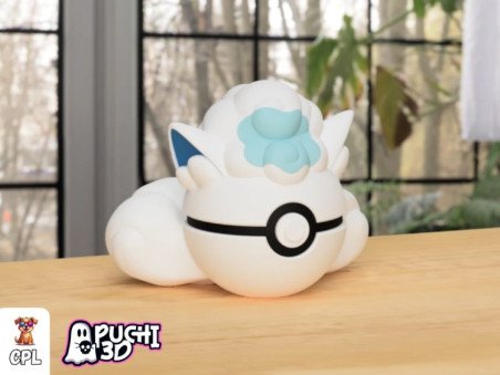 Pokebola Vulpix Alola | Figura decorativa impresa en 3D