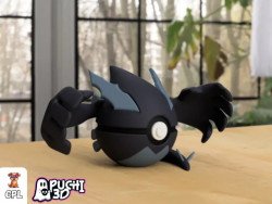 Pokebola Lugia Oscuro | Figura decorativa impresa en 3D