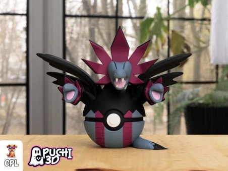 Pokebola Hydreigon | Figura decorativa impresa en 3D