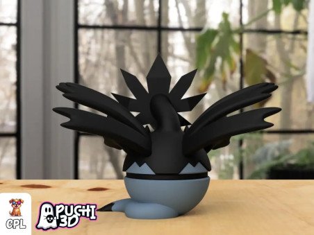 Pokebola Hydreigon | Figura decorativa impresa en 3D