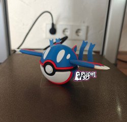 Pokebola Kyogre | Figura decorativa impresa en 3D