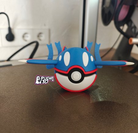 Pokebola Kyogre | Figura decorativa impresa en 3D