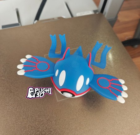 Pokebola Kyogre | Figura decorativa impresa en 3D