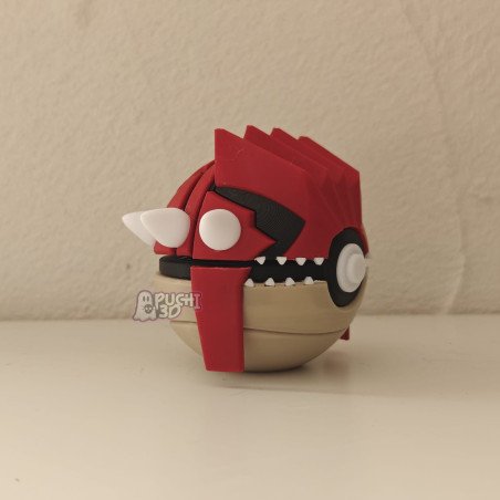 Pokebola Groudon | Figura decorativa impresa en 3D