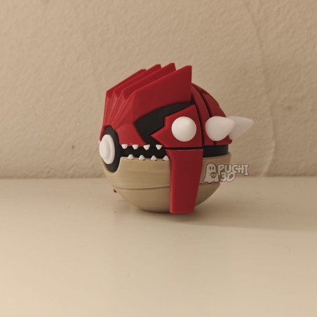 Pokebola Groudon | Figura decorativa impresa en 3D