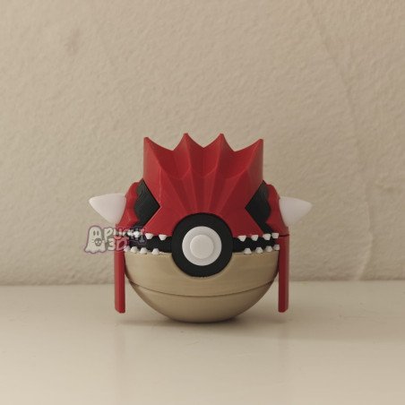 Pokebola Groudon | Figura decorativa impresa en 3D