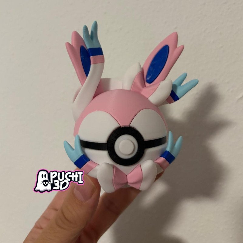 Pokebola Sylveon | Figura decorativa impresa en 3D