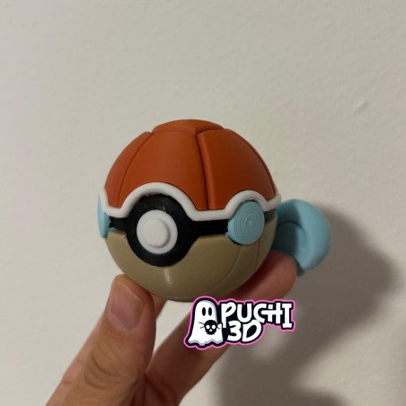 Pokebola Squirtle | Figura decorativa impresa en 3D