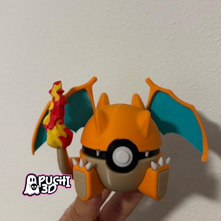 Pokebola Charizard | Figura decorativa impresa en 3D