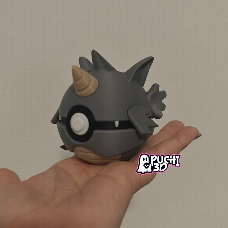 Pokebola Rhydon | Figura decorativa impresa en 3D