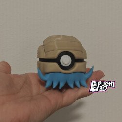Pokebola Omanyte | Figura decorativa impresa en 3D