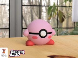 Pokebola Kirby | Figura decorativa impresa en 3D