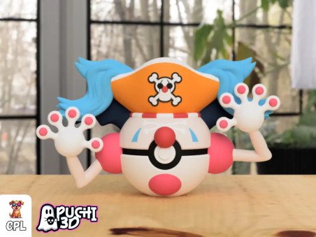 Pokebola Mr Mime Buggy | Figura decorativa impresa en 3D